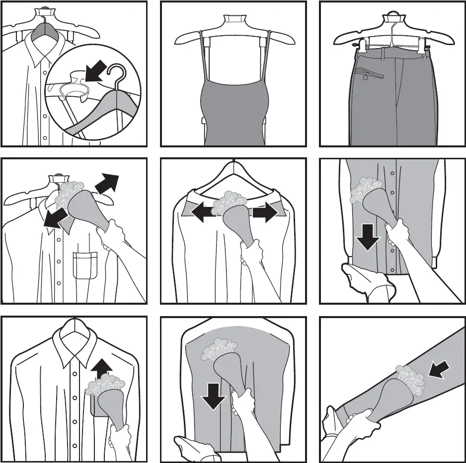 The steam supply hose becomes warm during steaming