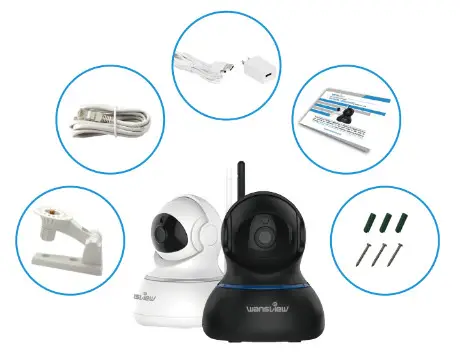 wansview Q3S HD Wireless IP Camera- Whats in the box