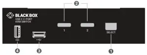 BLACK BOX KVMC4K-2P USB-C 4K KVM Switch - KVM