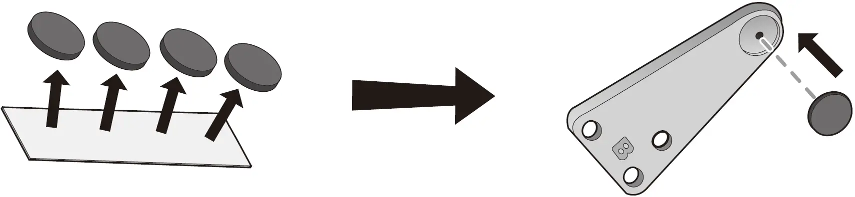 Placing the speakers using the rubber feet 01