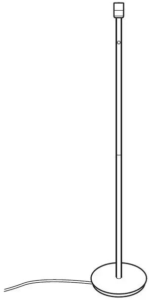 IKEA 404.055.36 SKAFTET Floor Lamp Leg Nickel Plated