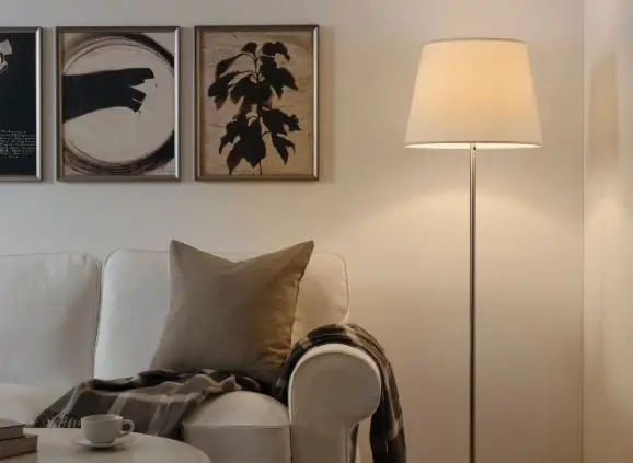 Ikea 404.055.36 Skaftet Floor Lamp Leg Nickel Plated Instruction Manual