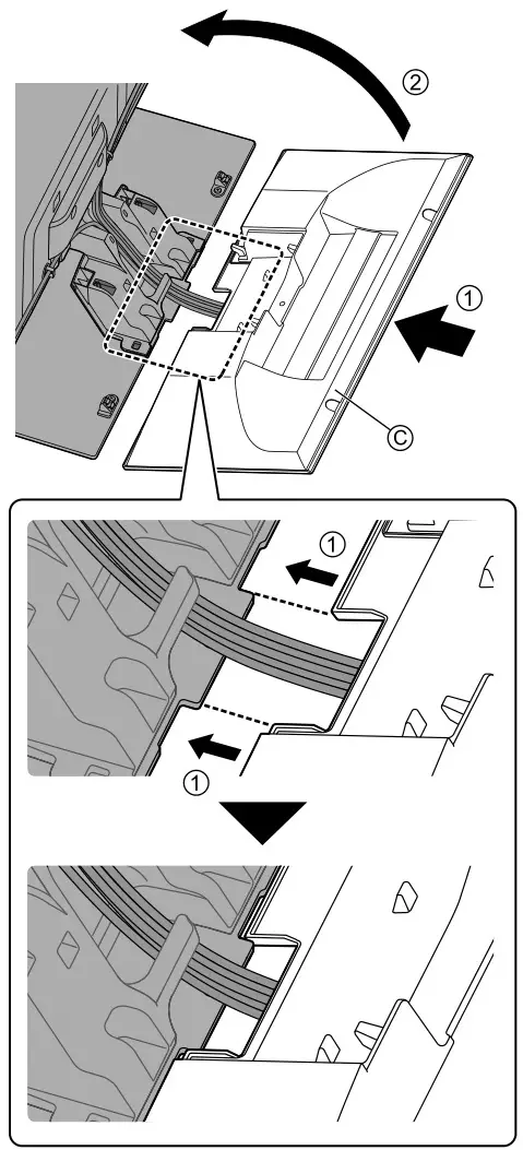 Panasonic 55″ 65″ Class 4K Ultra HD TV - Attaching the terminal cover 2