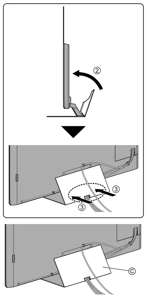 Panasonic 55″ 65″ Class 4K Ultra HD TV - Attaching the terminal cover 3