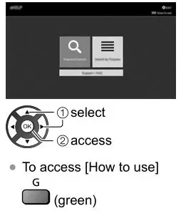 Panasonic 55″ 65″ Class 4K Ultra HD TV - Select the menu