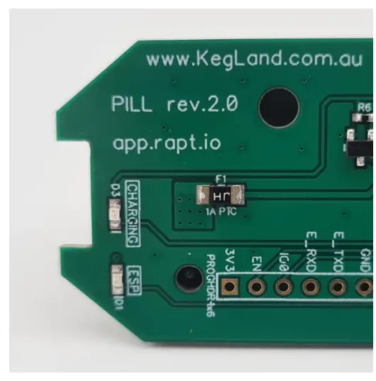 KegLand KL20596 RAPT Pill Hydrometer amp Thermometer - onboard