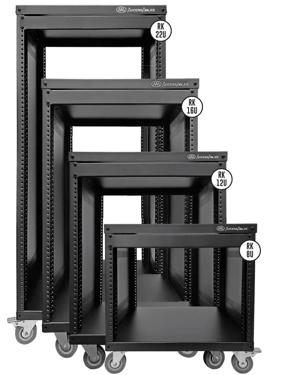 AXCESSABLES RK16U 19 Inch Cabinet AV Rock Stand - overview