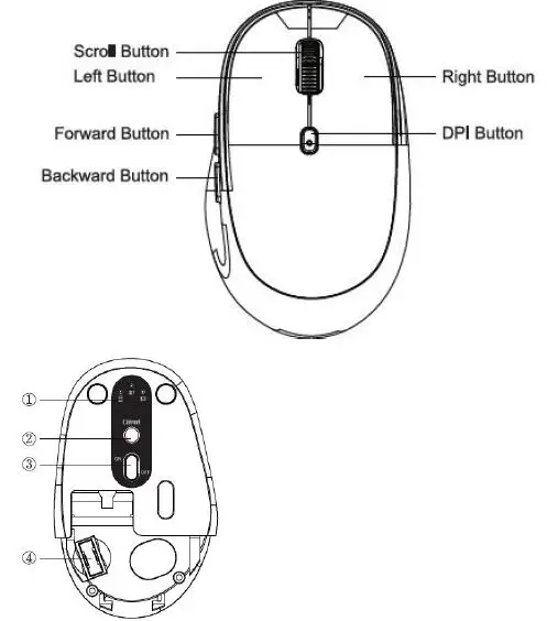 VictSing PC254 Mini 2.4G Wireless Bluetooth Mouse-1