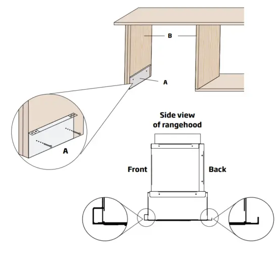 schweigen UM PA9S 900mm Silent Undermount Rangehood - Step 1