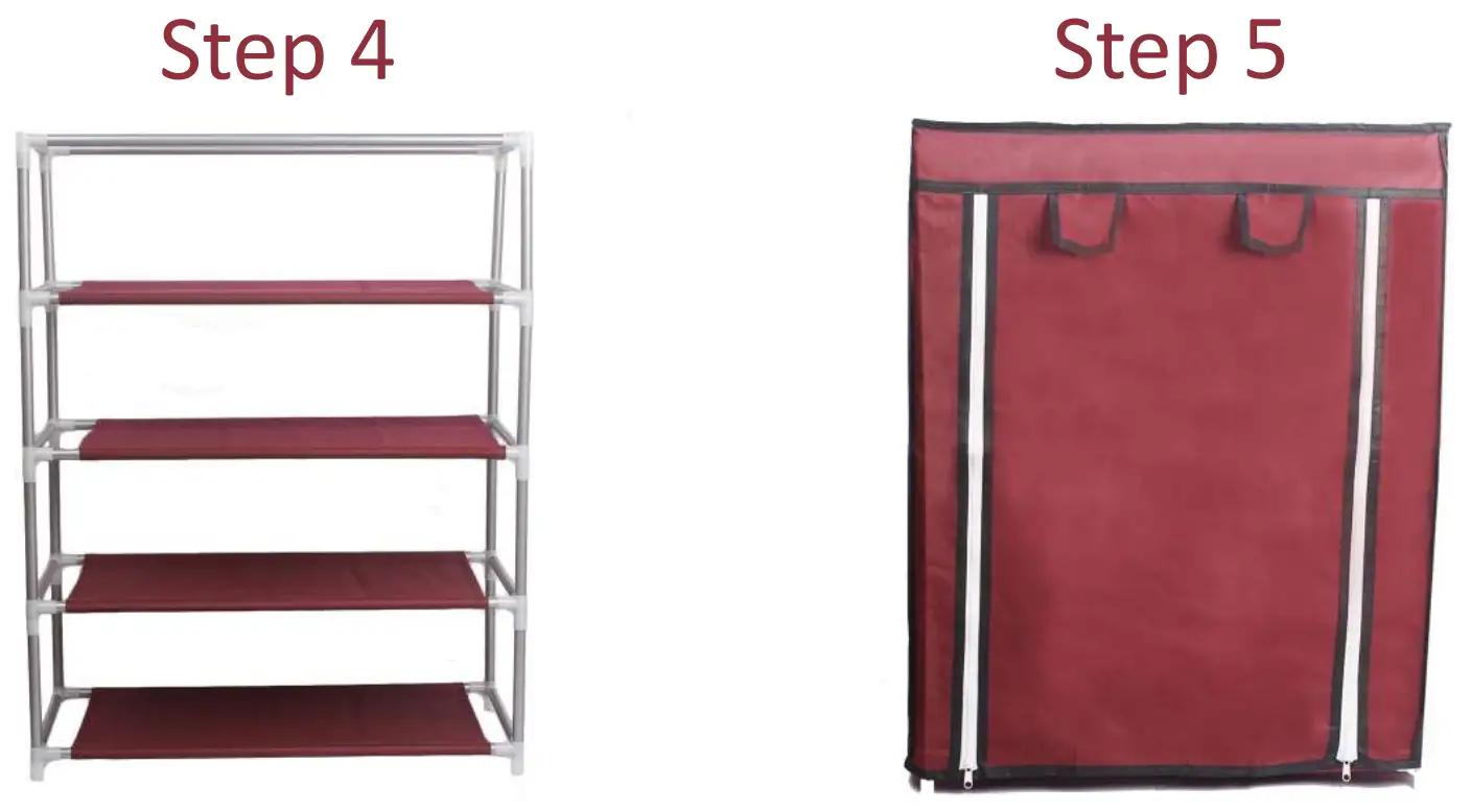 Ebee Store Iron Collapsible Shoe Stand - fig 3