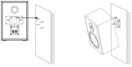 adastra AB 5 Background Music Bookshelf Speakers - hole