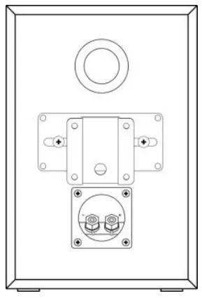 adastra AB 5 Background Music Bookshelf Speakers - rear
