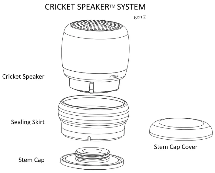CRICKET SPEAKER Stem Mount Bicycle System