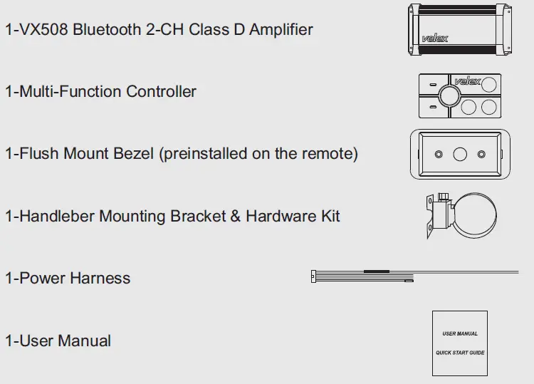 velex VX508 Bluetooth Amplifier fig 1