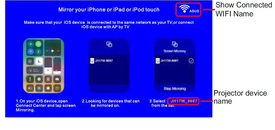 JSR M8-F HD WiFi Mini Projector 19
