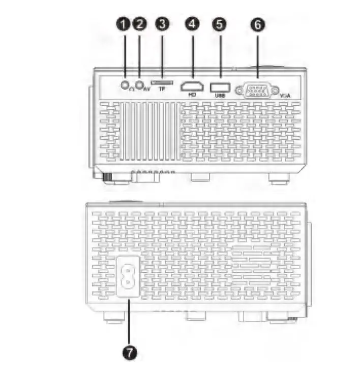 JSR M8-F HD WiFi Mini Projector 2