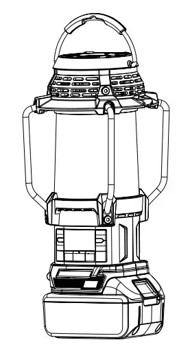 makita DMR055 Cordless Radio with Lantern