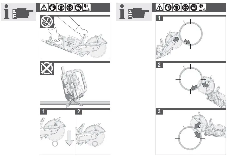 milwaukee FCOS230 M18 FUEL cut-off saw fig 9