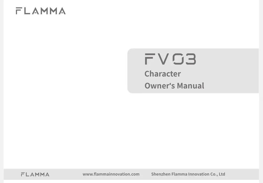 FLAMMA FV03 Voice Changing Sounds Owner's Manual