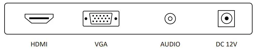 electriQ Slim LED Monitor User Manual - CONNECTIONS AVAILABLE ON THE MONITOR