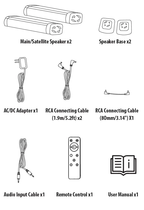Pyle Home Convertible Soundbar with Bluetooth - 2 Ch 39 Soundbar Stereo Speaker-fig- (2)