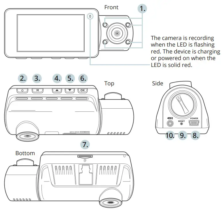 REXING V3 Dual Camera Front and Inside Cabin - Figure 2