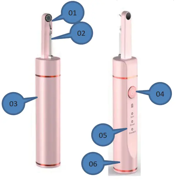 Chongqing Haizhimei Health Technology HZM-P001 Smart Visual Ultrasonic Tooth Cleaner