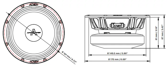 ALPHARD AP-M67AF Mid-Range Speakers-fig10