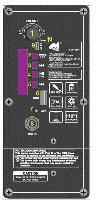Naxa-NDS-6008-Portable-Dual-6-5-Bluetooth-Speaker-and-Multi-Color-Disco-Light-Fig-1