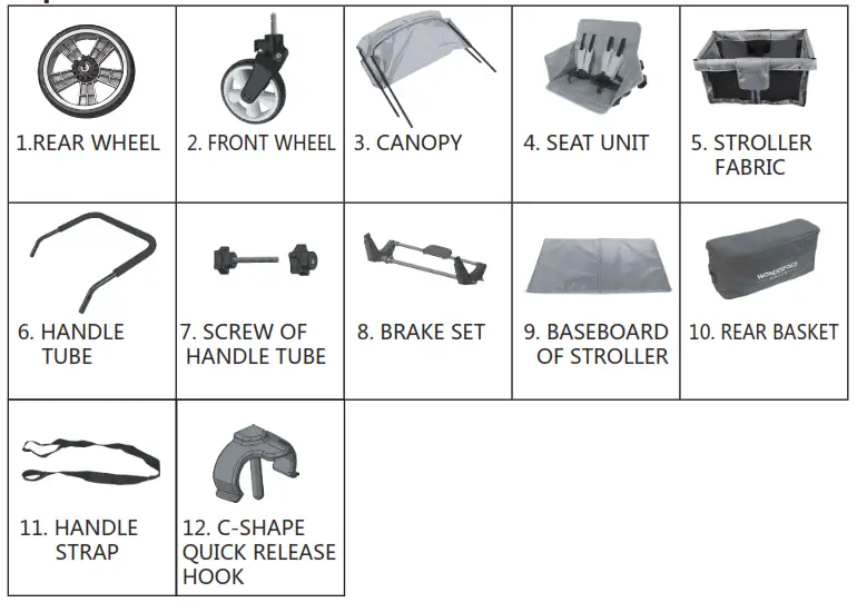 WONDERFOLD WAGON W4 Quad Stroller Wagon - fig14