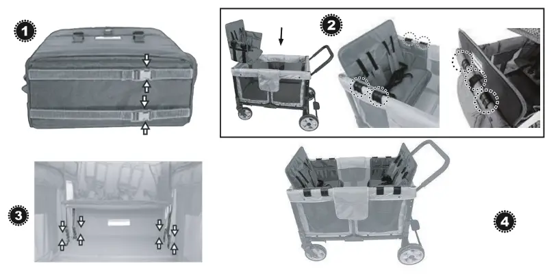 WONDERFOLD WAGON W4 Quad Stroller Wagon - fig6