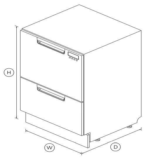 FISHER PAYKEL-DD24DCTB9N-Double-DishDrawer-Dishwasher-fig1