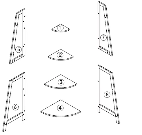 kmart KC43150700 Oak Look Corner Bookshelf-3