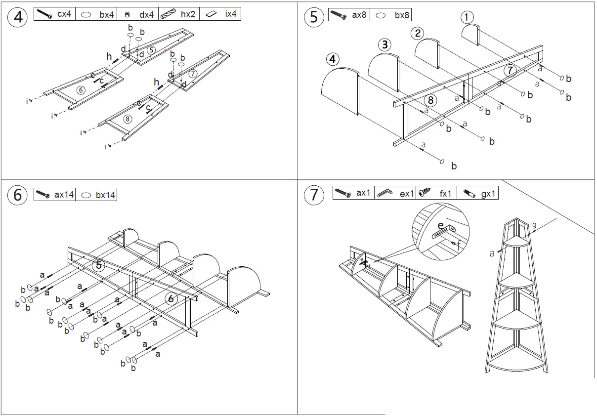 kmart KC43150700 Oak Look Corner Bookshelf-4