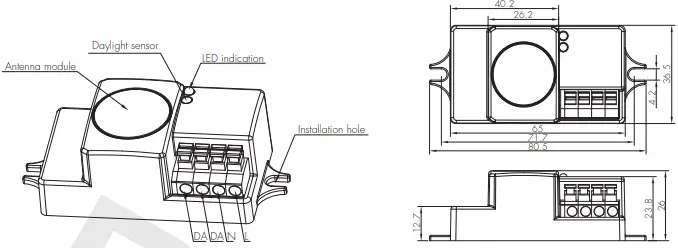 HYTRONIK HCD405D2 DALI-2 HF High-Bay Motion Sensor-fig3