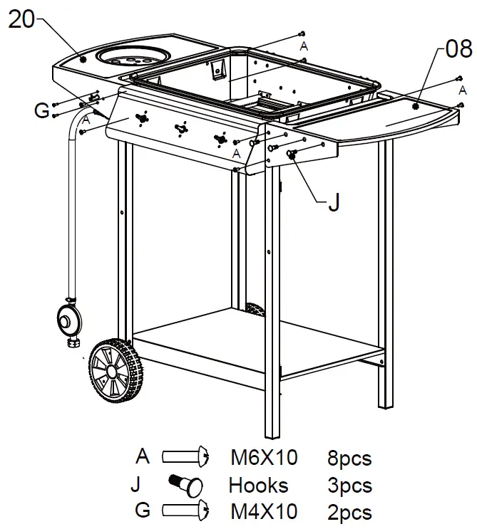 tepro G2085 Gas Grill Hampton 3 39