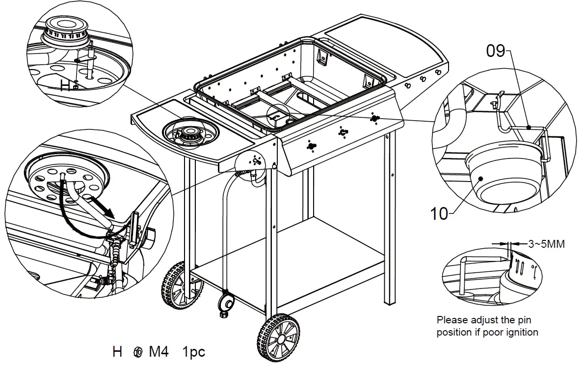 tepro G2085 Gas Grill Hampton 3 40