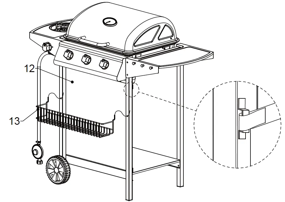 tepro G2085 Gas Grill Hampton 3 45