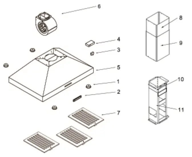 WINDSTER RA-7648SS Stainless Steel Island Hood - fig 4