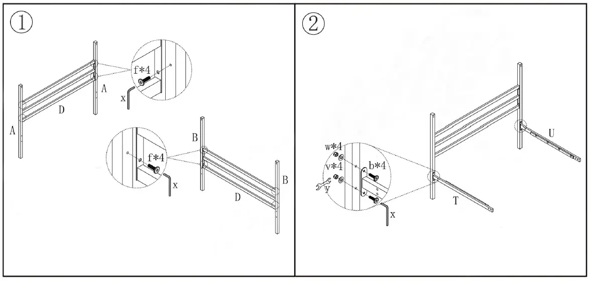 WestSky-746G-60-63-Inch-Wide-Black-Frame-Metal-Queen-Size-Canopy-Bed-02