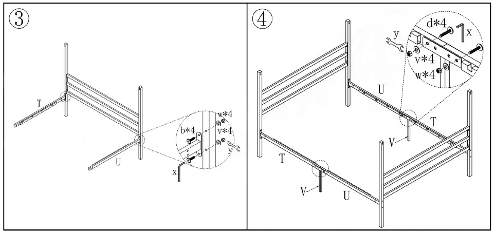 WestSky-746G-60-63-Inch-Wide-Black-Frame-Metal-Queen-Size-Canopy-Bed-03