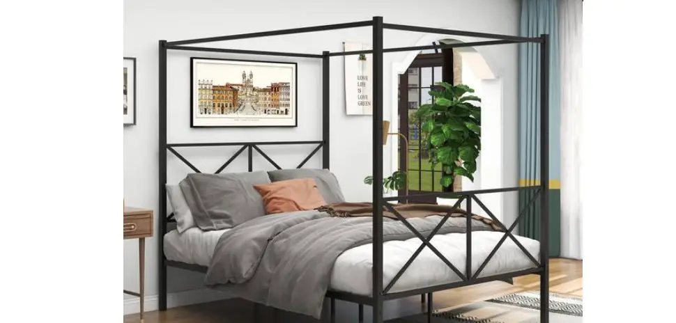 Westsky 746g 60-63 Inch Wide Black Frame Metal Queen-size Canopy Bed Instruction Manual Westsky 746g 60-63 Inch Wide Black Frame Metal Queen-size Canopy Bed Instruction Manual