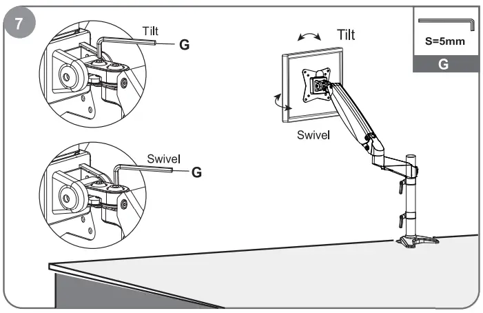 ATUMTEK Single Monitor Gas Spring Desk Mount-13