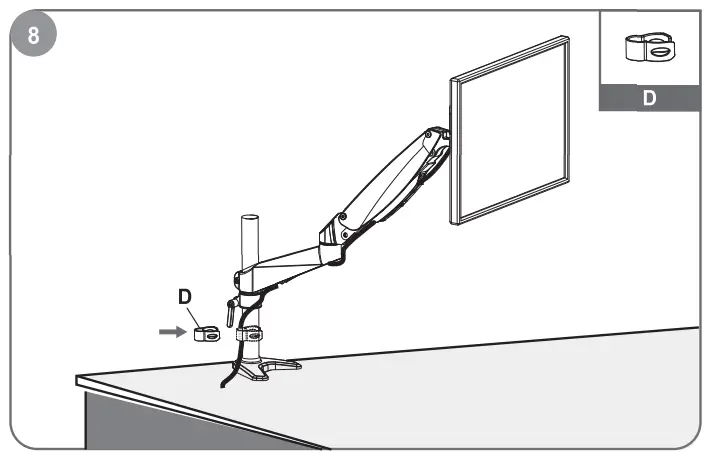 ATUMTEK Single Monitor Gas Spring Desk Mount-14