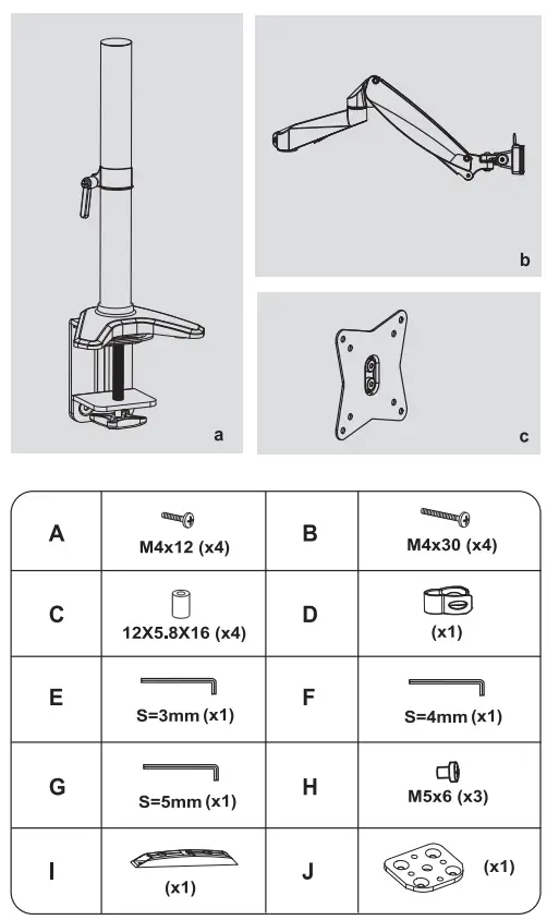 ATUMTEK Single Monitor Gas Spring Desk Mount-2