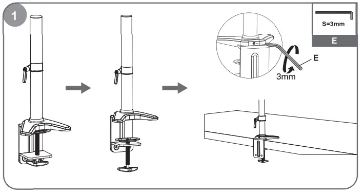 ATUMTEK Single Monitor Gas Spring Desk Mount-3