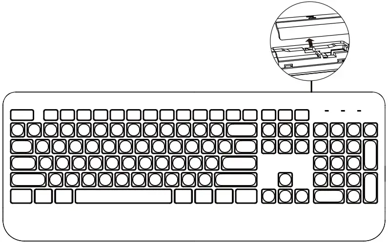 rapoo X3500 Wireless Mouse and Keyboard - keyboard