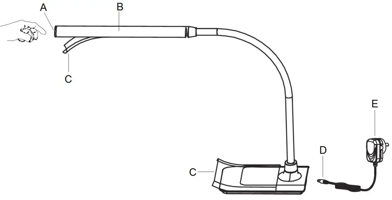 Lucci LEDlux 259940 Crawford LED Touch Table Lamp