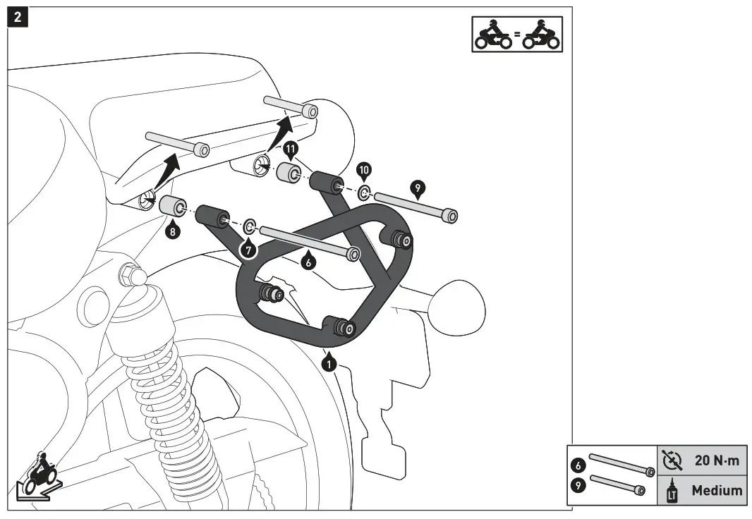 SW MOTECH BC.HTA4198320100 Legend Gear Side Bag System LC - FIG 1