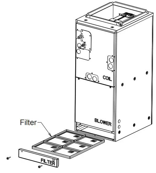 Removal and replacement of filter